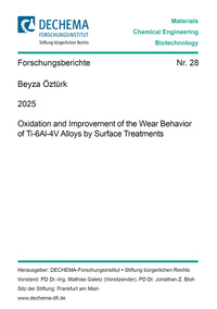 Vorderes Coverbild Oxidation and Improvement of the Wear Behavior of Ti-6Al-4V Alloys by Surface Treatments