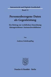 Vorderes Coverbild Personenbezogene Daten als Gegenleistung.