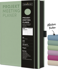Vorderes Coverbild Projekt-Meeting-Planer Mint