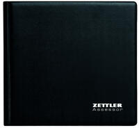 Vorderes Coverbild Zettler - Wochenbuch Mappe 2025 schwarz, 15,8x14,7cm, Bürokalender mit 128 Seiten, 1 Woche auf 2 Seiten, wattierter Kunststoffeinband, Klebebindung, Monatsübersicht und deutsches Kalendarium