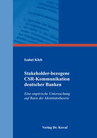 Vorderes Coverbild Stakeholder-bezogene CSR-Kommunikation deutscher Banken