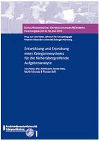 Vorderes Coverbild Entwicklung und Erprobung eines Kategoriensystems für die fächerübergreifende Aufgabenanalyse