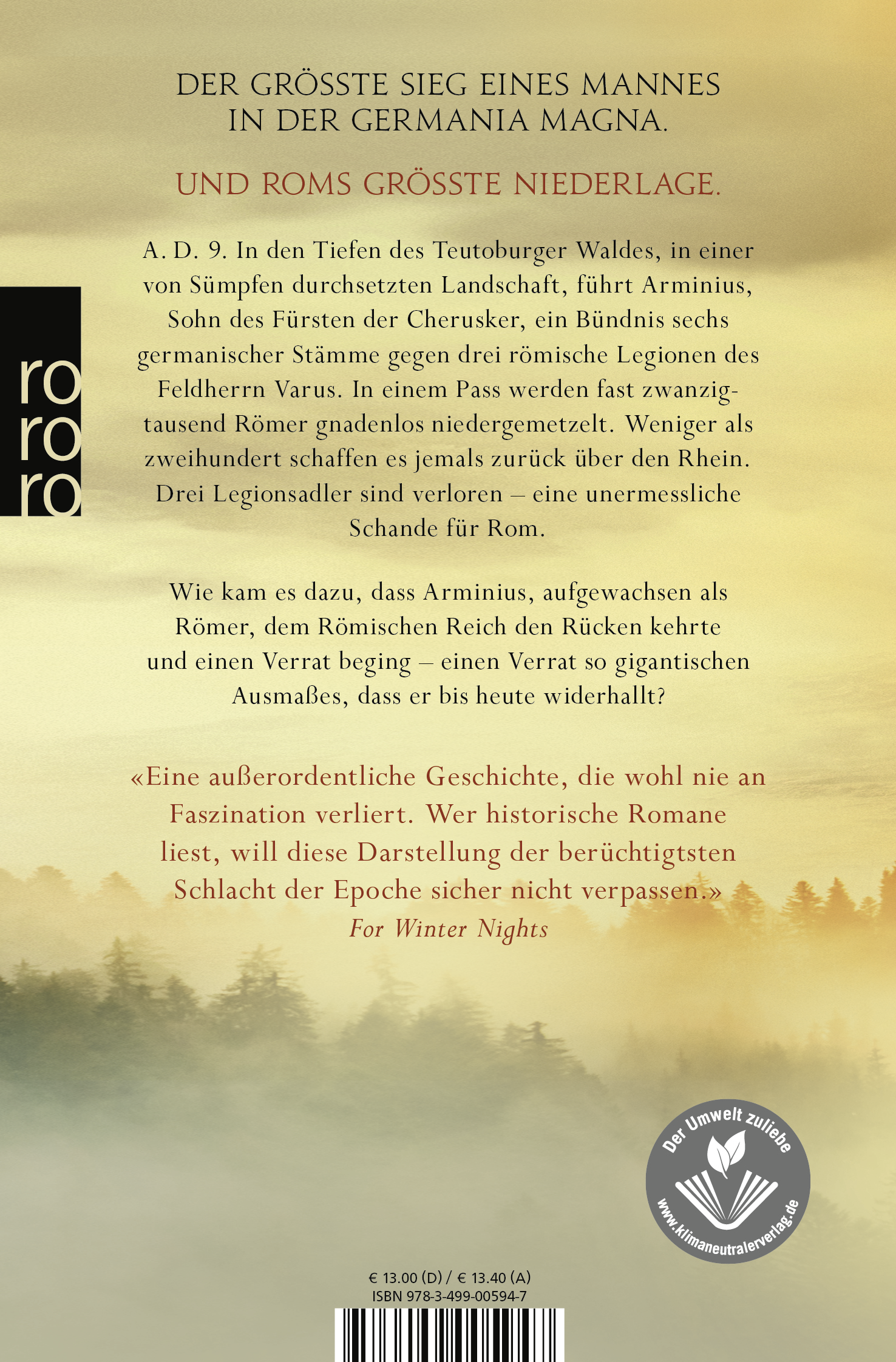 Rückseitencover Arminius: Der blutige Verrat