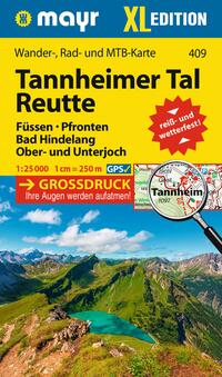 Vorderes Coverbild Mayr Wanderkarte Tannheimer Tal, Reutte XL 1:25.000