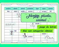 Vorderes Coverbild Nombre, planta, animal - juego de letras