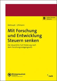 Vorderes Coverbild Mit Forschung und Entwicklung Steuern senken