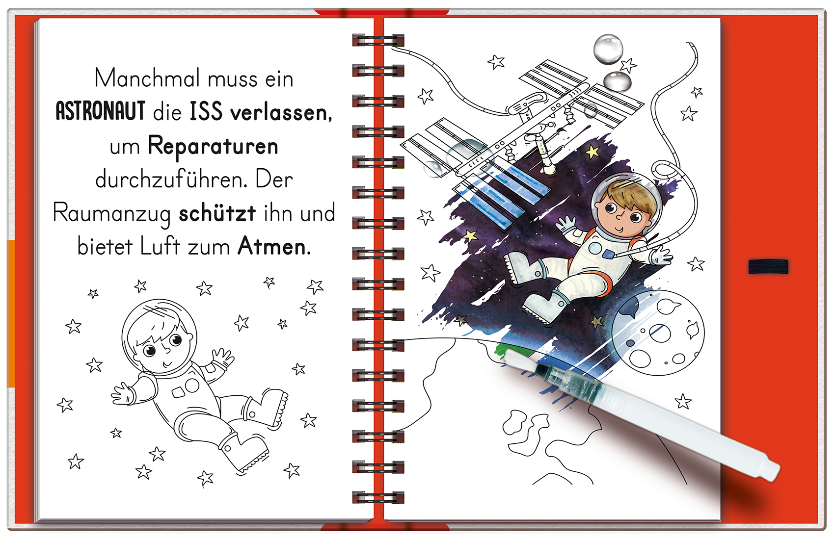 Beispielinhalt (Bild) Magic Water Colouring - Weltraum