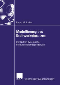 Vorderes Coverbild Modellierung des Kraftwerkeinsatzes