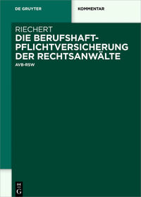 Vorderes Coverbild Die Berufshaftpflichtversicherung der Rechtsanwälte