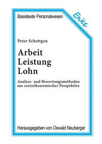 Vorderes Coverbild Arbeit, Leistung, Lohn