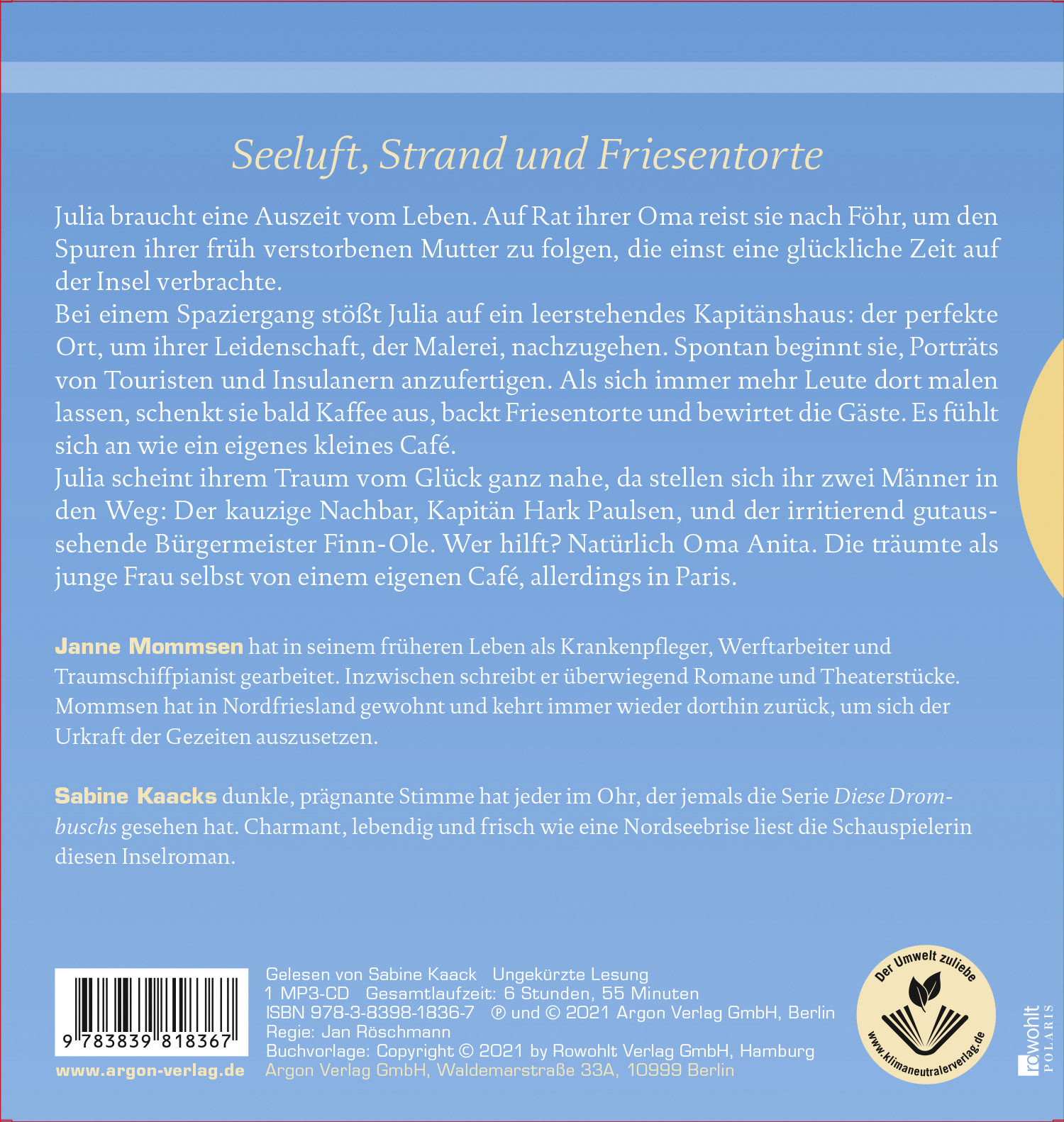Rückseitencover Das kleine Friesencafé