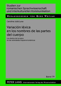Vorderes Coverbild Variación léxica en los nombres de las partes del cuerpo