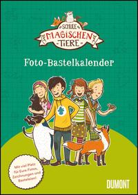 Vorderes Coverbild DUMONT - Schule der magischen Tiere 2025, Foto-Bastelkalender, 21x29,7cm, Kalender zum Selbstgestalten, Fotos einkleben und malen, immerwährend