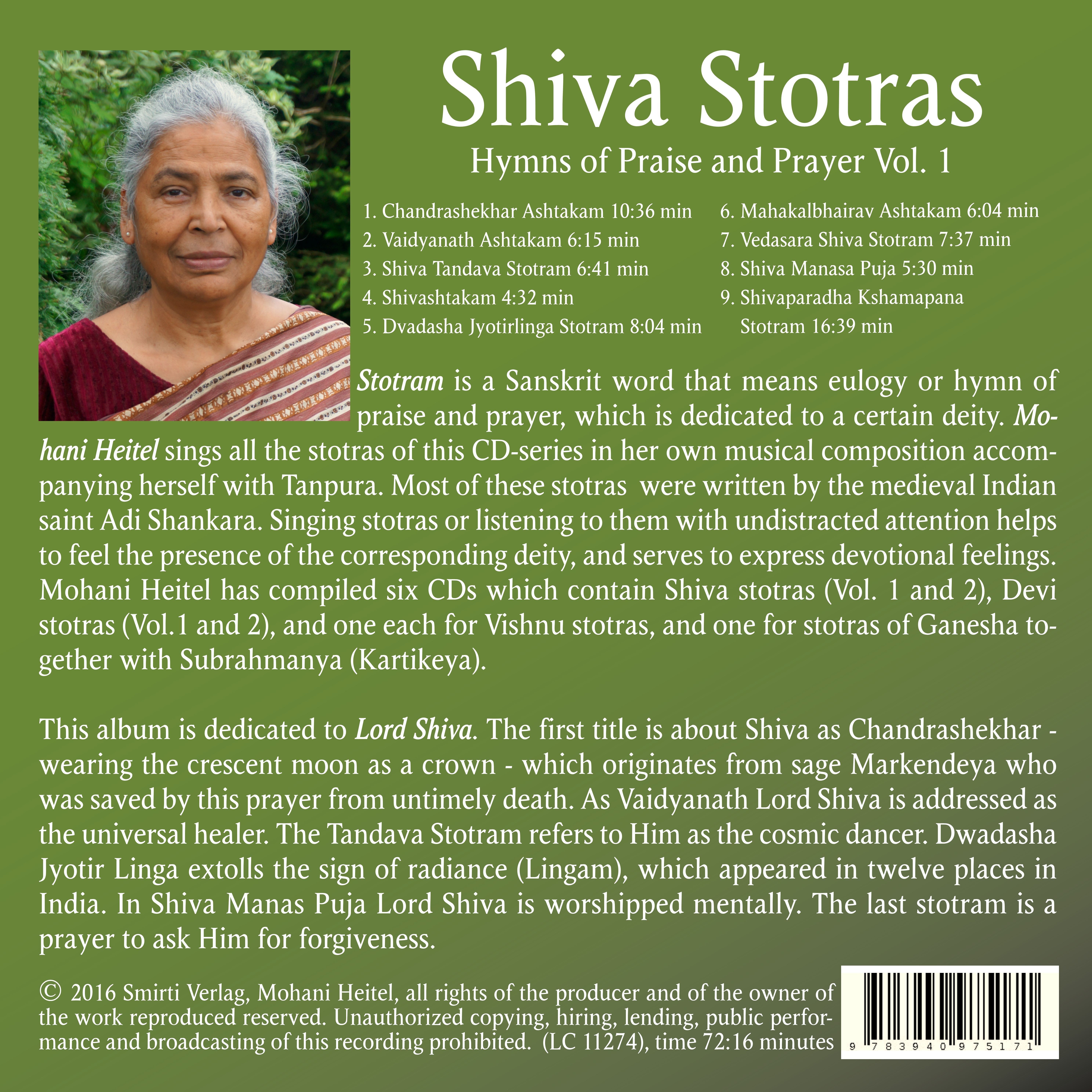 Rückseitencover Shiva Stotras
