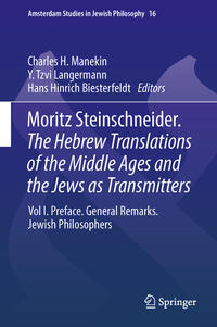 Vorderes Coverbild Moritz Steinschneider. The Hebrew Translations of the Middle Ages and the Jews as Transmitters