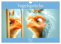 Vorderes Coverbild Vogelsprüche - Humor (Wandkalender 2026 DIN A4 quer), CALVENDO Monatskalender