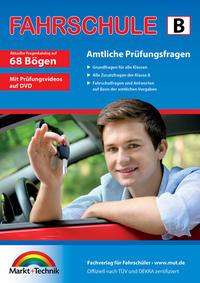 Vorderes Coverbild Führerschein Fragebogen Klasse B - Auto Theorieprüfung original amtlicher Fragenkatalog auf 71 Bögen