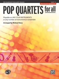 Vorderes Coverbild Pop Quartets for All - Alto Saxophone (Eb Saxes and Eb Clarinets)