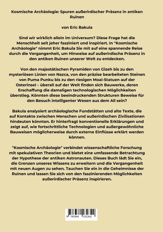 Rückseitencover Kosmische Archäologie