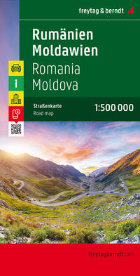 Vorderes Coverbild Rumänien - Moldawien, Straßenkarte 1:500.000, freytag & berndt