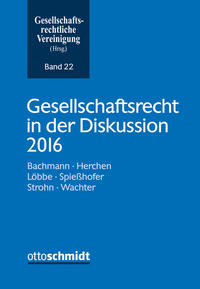 Vorderes Coverbild Gesellschaftsrecht in der Diskussion 2016