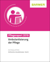 Vorderes Coverbild BARMER Pflegereport 2019