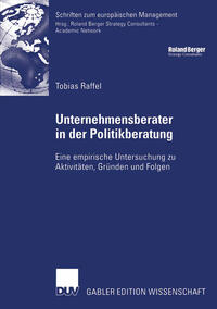 Vorderes Coverbild Unternehmensberater in der Politikberatung
