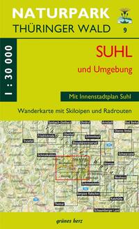 Vorderes Coverbild Wanderkarte Suhl und Umgebung