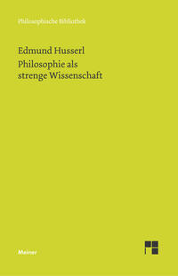 Vorderes Coverbild Philosophie als strenge Wissenschaft