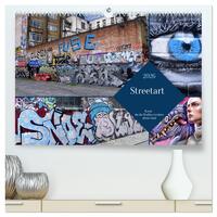 Vorderes Coverbild Streetart-Kunst, die die Straßen Londons atmen lässt (hochwertiger Premium Wandkalender 2026 DIN A2 quer), Kunstdruck in Hochglanz