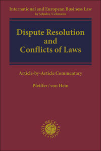 Vorderes Coverbild Dispute Resolution and Conflicts of Laws