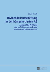 Vorderes Coverbild Dividendenausschüttung in der börsennotierten AG