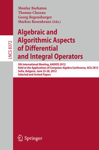 Vorderes Coverbild Algebraic and Algorithmic Aspects of Differential and Integral Operators