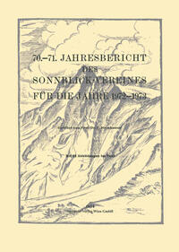 Vorderes Coverbild 70.–71. Jahresbericht des Sonnblick-Vereines für die Jahre 1972–1973