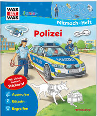 Vorderes Coverbild WAS IST WAS Junior Mitmach-Heft. Polizei