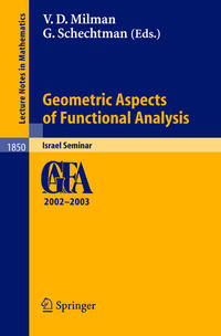 Vorderes Coverbild Geometric Aspects of Functional Analysis