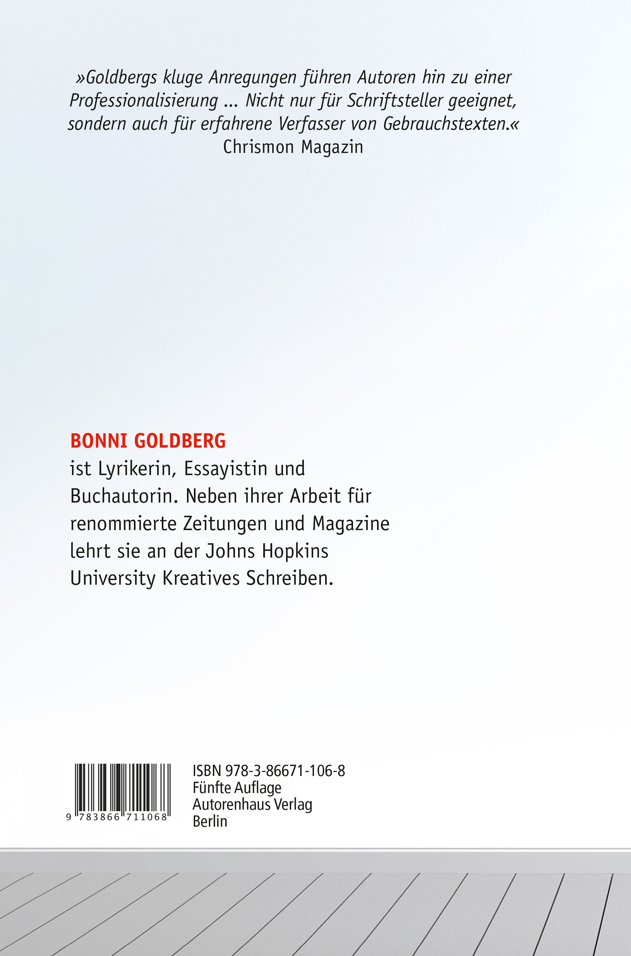 Rückseitencover Raum zum Schreiben