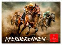 Vorderes Coverbild Pferderennen (Wandkalender 2026 DIN A2 quer), CALVENDO Monatskalender
