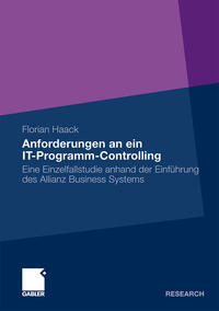 Vorderes Coverbild Anforderungen an ein IT-Programm-Controlling