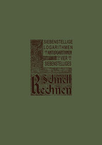 Vorderes Coverbild Siebenstellige Logarithmen und Antilogarithmen