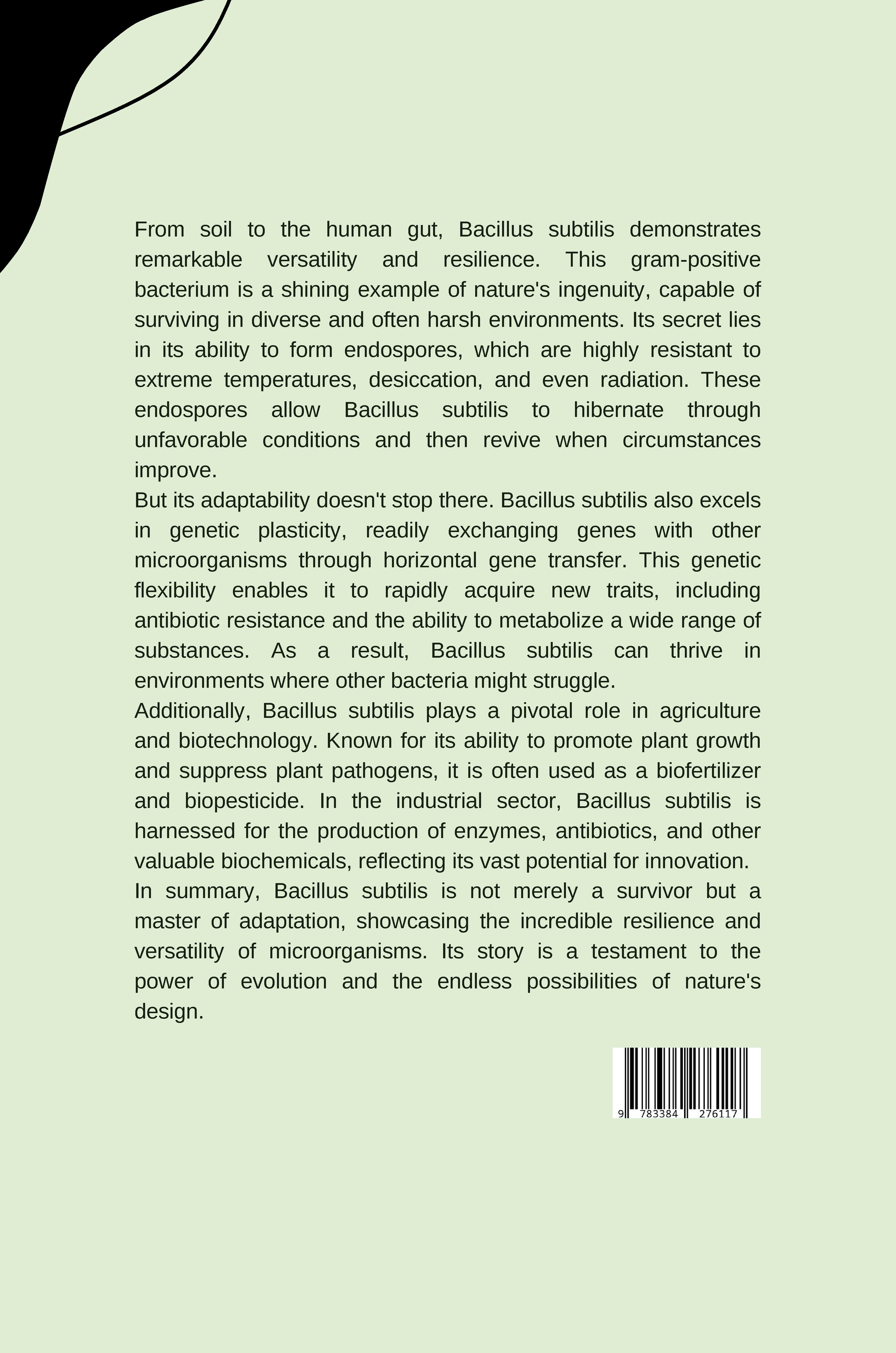 Rückseitencover Master of Adaptation: How Bacillus subtilis Thrives Everywhere