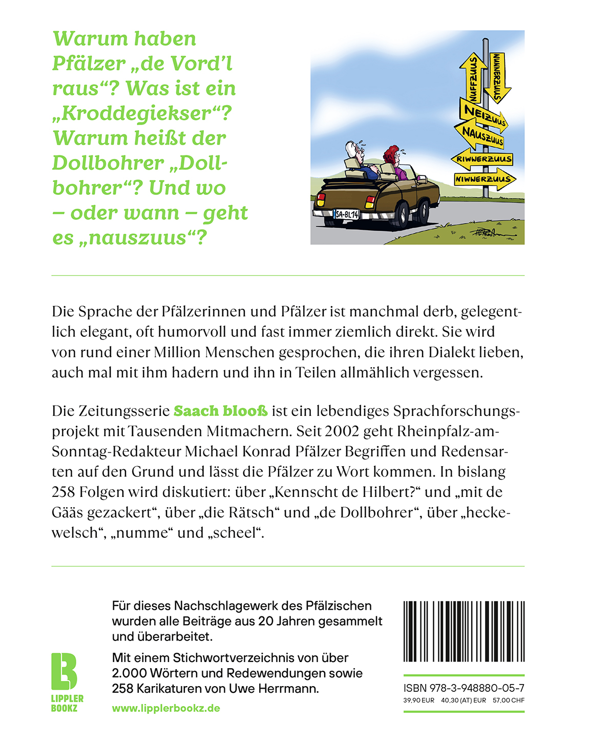 Rückseitencover Saach blooß