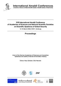 Vorderes Coverbild XVII International Amaldi Conference of Academies of Sciences and National Scientific Societies on Scientific Questions of Global Security