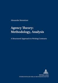 Vorderes Coverbild Agency Theory: Methodology, Analysis