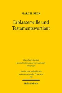 Vorderes Coverbild Erblasserwille und Testamentswortlaut