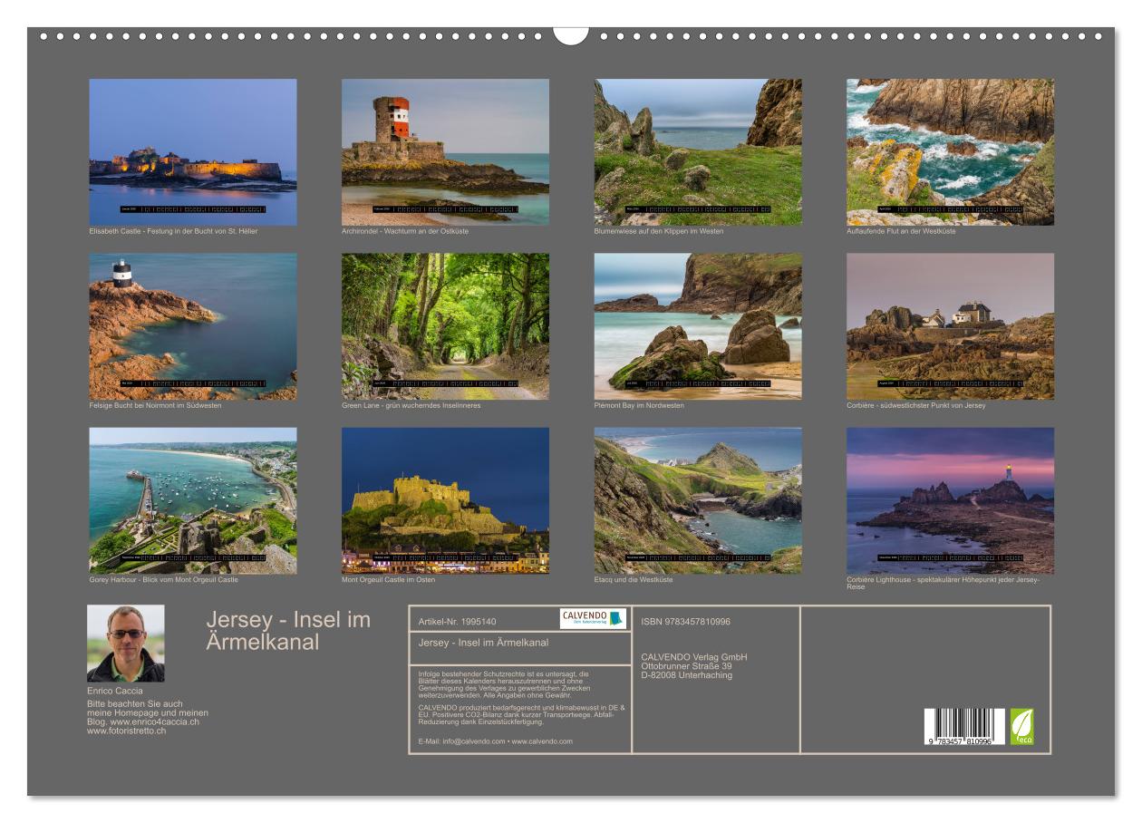 Beispielinhalt (Bild) Jersey - Insel im Ärmelkanal (Wandkalender 2026 DIN A2 quer), CALVENDO Monatskalender