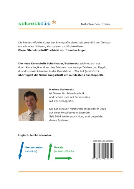 Rückseitencover Schreib Steno! System Scheithauer/Steinmetz