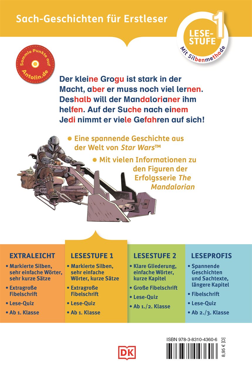 Rückseitencover SUPERLESER! Star Wars™ The Mandalorian Grogus Abenteuer