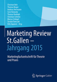 Vorderes Coverbild Marketing Review St. Gallen - Jahrgang 2015
