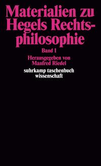 Vorderes Coverbild Materialien zu Hegels Rechtsphilosophie